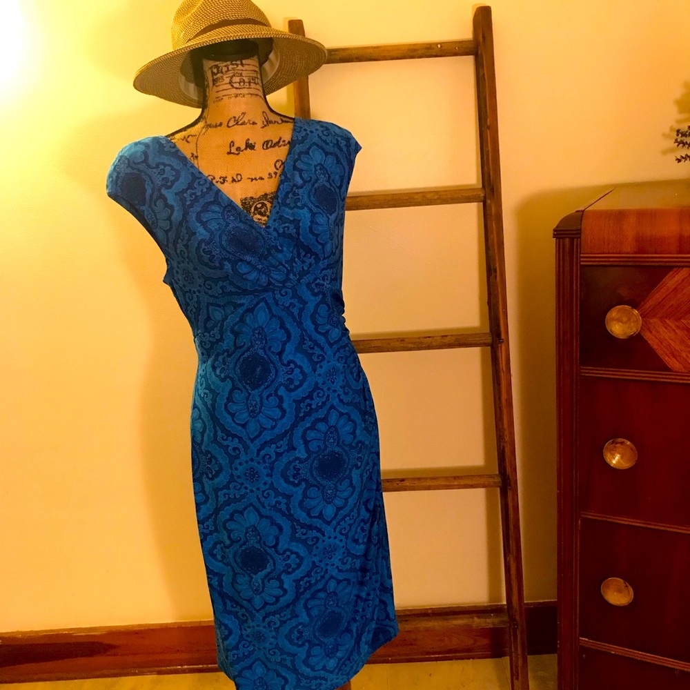 Blue Ralph Lauren summer dress. Size 16